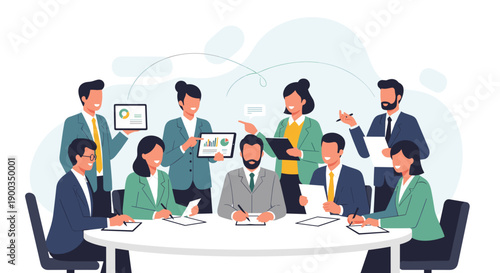 Diverse Group of Business Professionals Meeting.