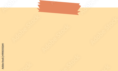 테이프 붙은 메모지