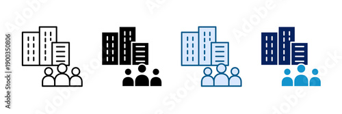 Municipal Services Icon Set Multiple Style Collection