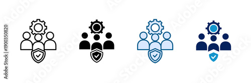 Public Safety Services Icon Set Multiple Style Collection