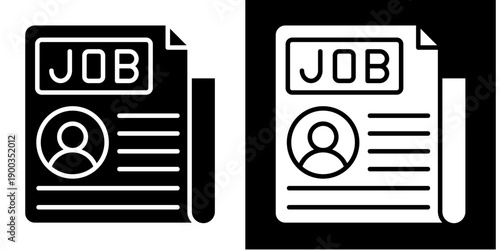 Newspaper Icon Set White Glyph Style Collection