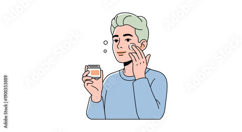 Man Applying Moisturizer to His Face 1.