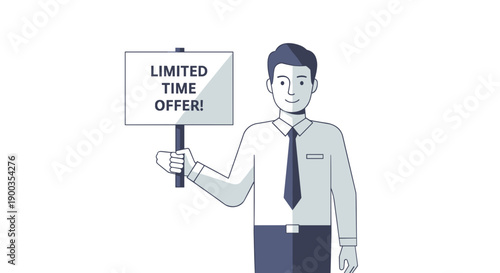 Man Holding Limited Time Offer Sign 1.