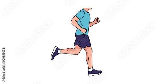 Man Running in Sportswear Illustration 1.