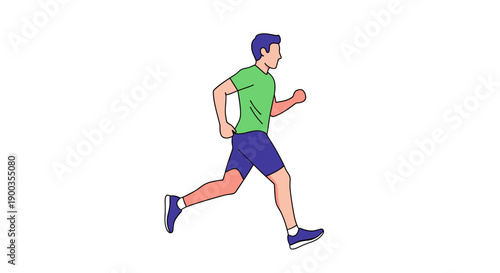 Man Running in Sportswear Illustration 2.