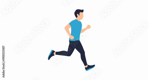 Man Running in Sportswear Illustration.