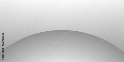 Modern light room with rounded wall abstract