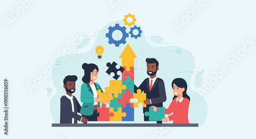 Teamwork and Collaboration with Puzzle Pieces 2.