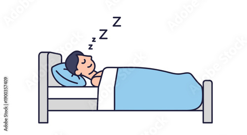 Woman Sleeping Peacefully in Bed.