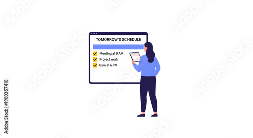 Woman Standing Next to Presentation Screen.