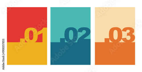 Design template number rank three set different unique