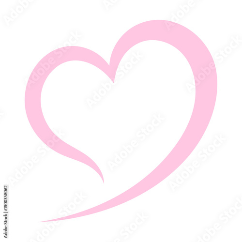 なめらかなハート型のライン