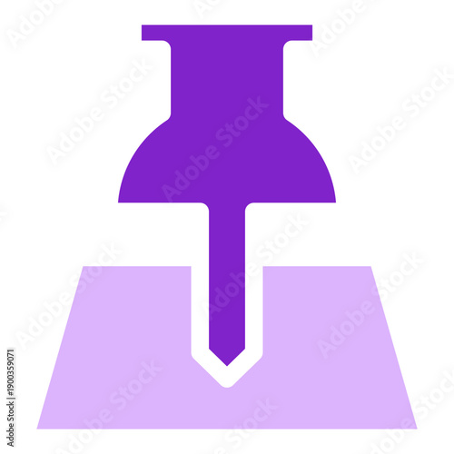 Push Pin Glyph Color Icon