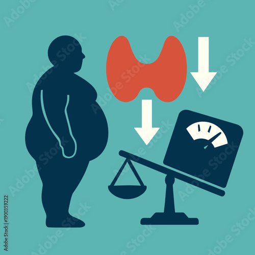 Hormonal Imbalance Obesity Thyroid Vector
