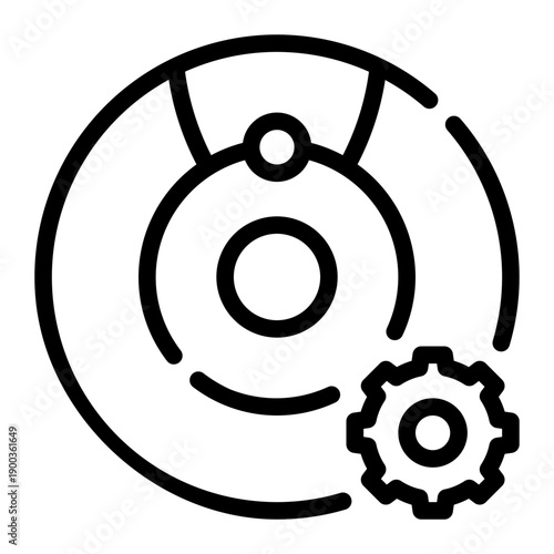 gear line icon