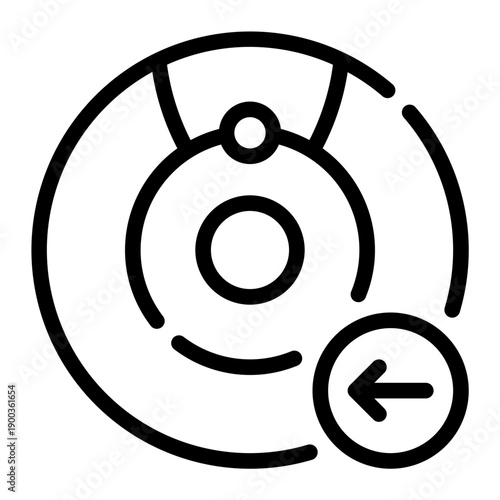 left arrow line icon