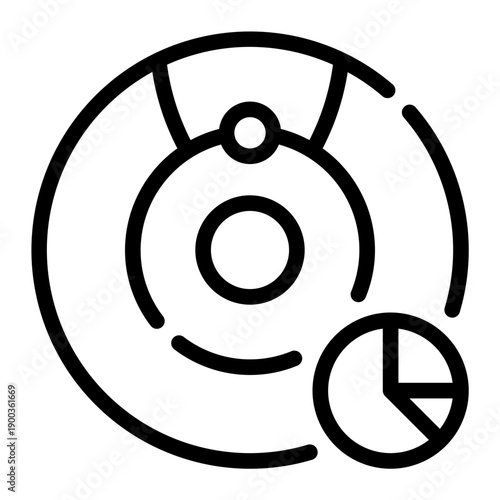 pie chart line icon