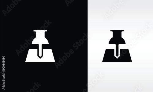 Push Pin Vector, Icon Or Logo Sign Isolated Symbol Illustration
