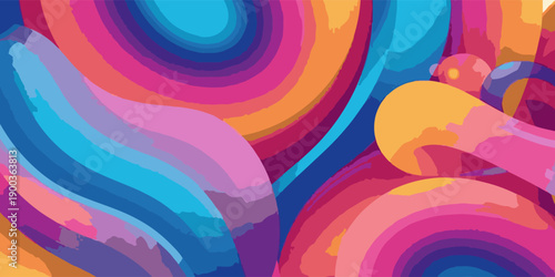 Colorful abstract illustration to use as background. A close up of a painting.