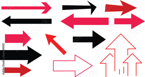 Collection of Arrows in Various Colors and Styles direction
