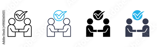 Commitment icon multiple style vector illustration
