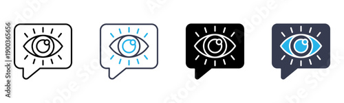 Regard icon multiple style vector illustration