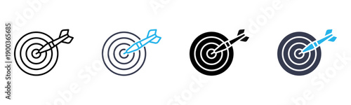 Goals icon multiple style vector illustration