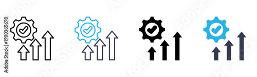 Improvement icon multiple style vector illustration