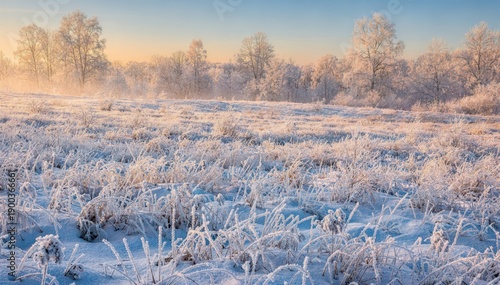 Frosty Winter Wonderland at Dawn
