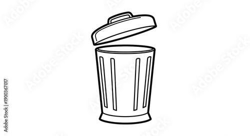 Minimalist trash can icon