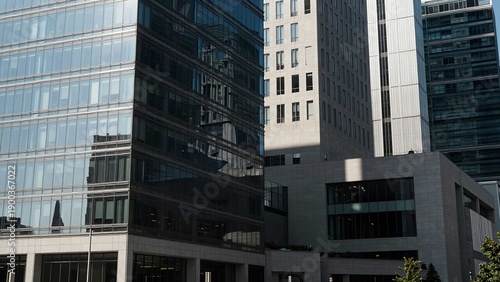 Wallpaper Mural Modern sophisticated urban design, abstract geometric layers, minimalist professional exterior Torontodigital.ca