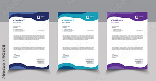 professional business letterhead Design Concept