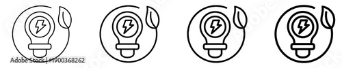 Renewable Energy Icon Set Different Style Collection