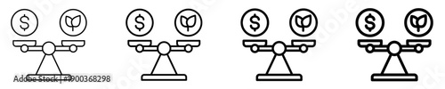 Balance Scale Icon Set Different Style Collection