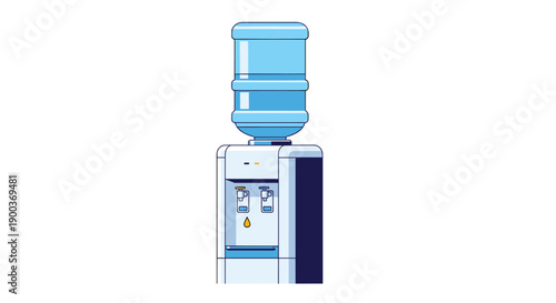 A clean and modern water dispenser with a large bottle on top providing convenient access to refreshing cold and hot water.