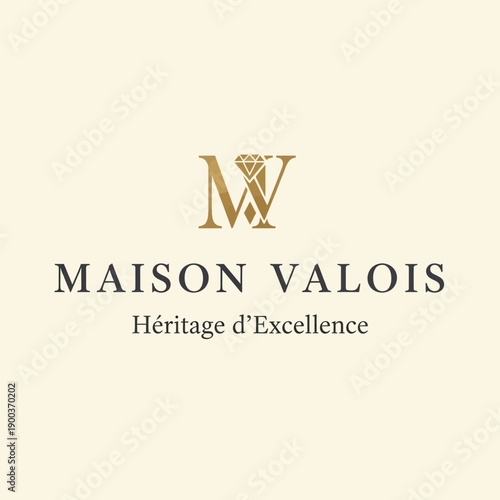 Luxury Maison Valois Logo Design Element.