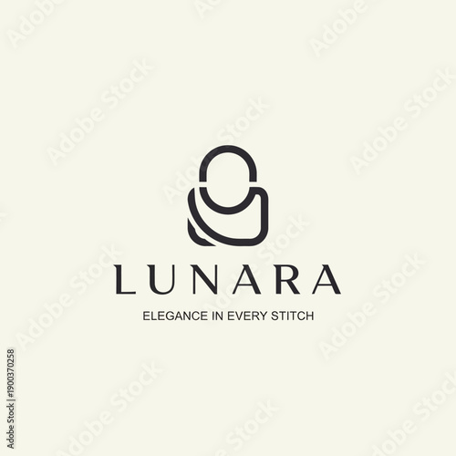 Lunara Logo Elegant Fashion Brand Identity.