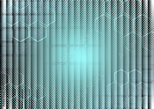 Geometric Abstract Background with Hexagonal Shapes and Vertical Lines