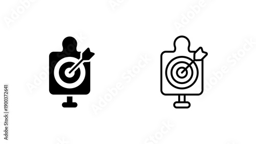 Person Target Focus Icon Outline Glyph Style Audience Concept