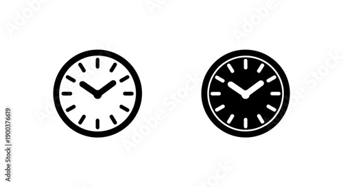 Essential Timekeeping and Deadline Reminder Vector Icons for Digital Interfaces and Productivity Tools