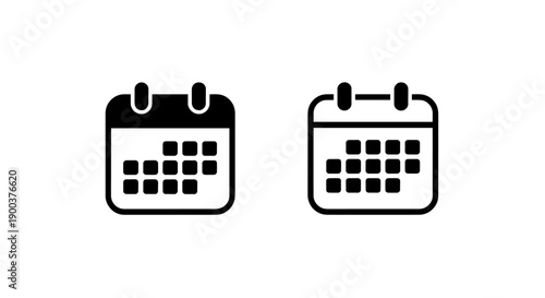 Daily Planner and Event Schedule Vector Icons for Time Management and Appointment Tracking Applications