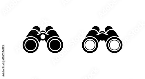 Binoculars Icon Set: Exploring Vision, Observation, and Distant Discovery