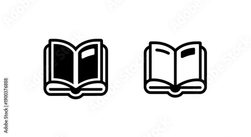 Open Book Icon with Highlight: Emphasizing Learning, Study, and Key Information