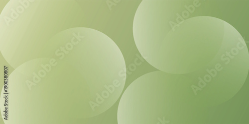 Abstract Green Circles Background With Soft Gradient And Circular Overlays For Design And Wallpaper
