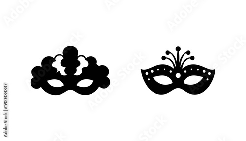 Vector Mardi Gras with carnival masks. Mardi Gras mask. Design for fat tuesday carnival and festival