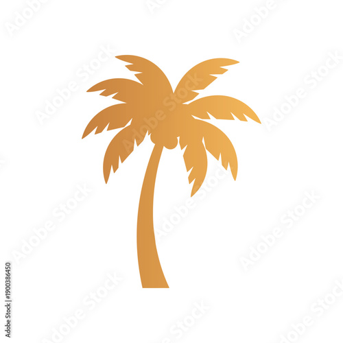 Golden Palm Tree Silhouette
