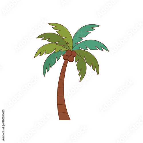 Palm Tree Desert Illustration