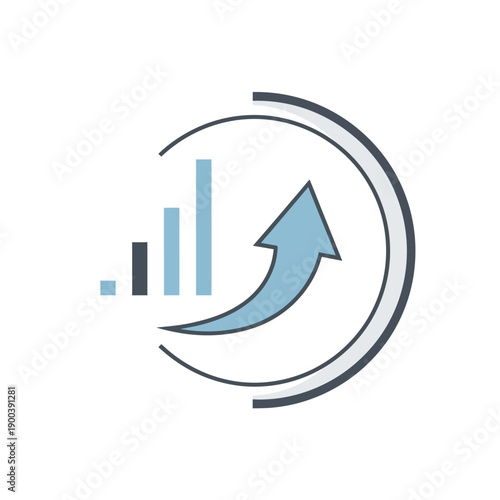 Increasing Business Growth Chart Graph.