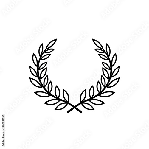 Laurel wreath symbol of victory honor.