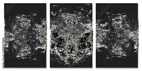 Vintage grunge paper texture. Old worn overlay distressed background. Torn and crumpled pattern for poster or vinyl album cover. Vector illustration of rough, dirty, grainy design